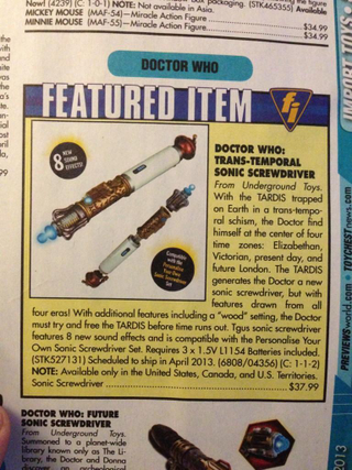 Illustration for article titled New Doctor Who toys may give away Steven Moffat's next plot twists!